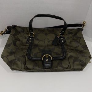 Coach Campbell Signature Metallic Legacy Satchel in F26243